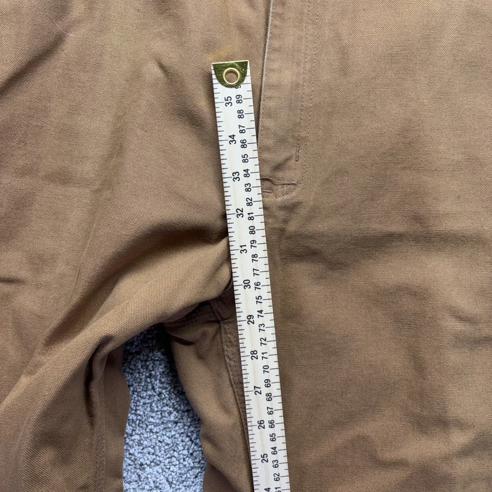 Carhartt Pants Mens 40x30 Brown Canvas Duck Dungaree‎ Fit Carpenter B11 BRN